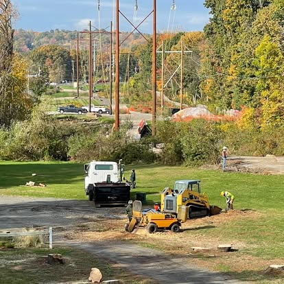 Large-scale land clearing with excavator — MacKenzie Tree
